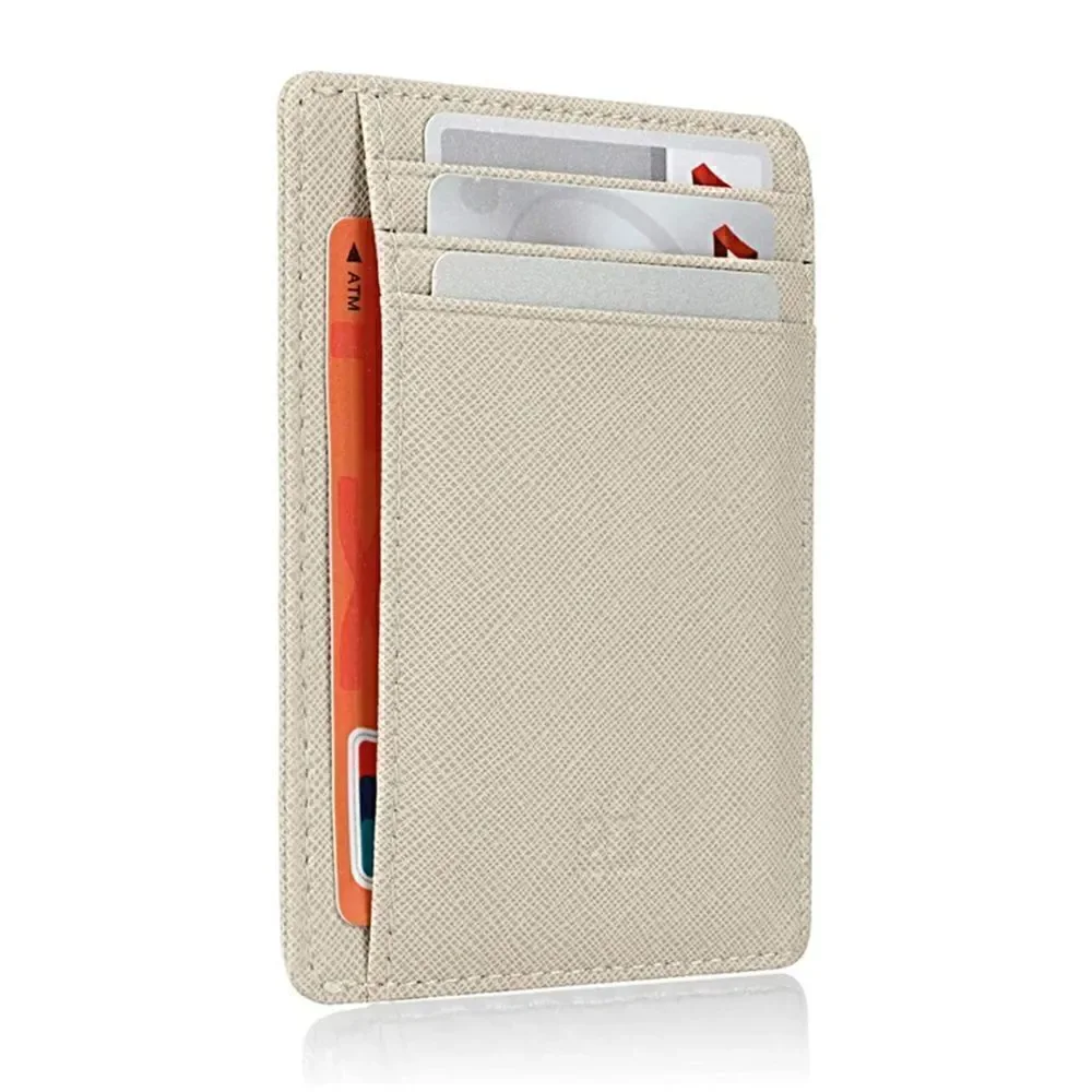 Leather Compact Card Holder Wallet